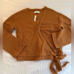 New Madewell Texture & Thread Wrap Tie Top